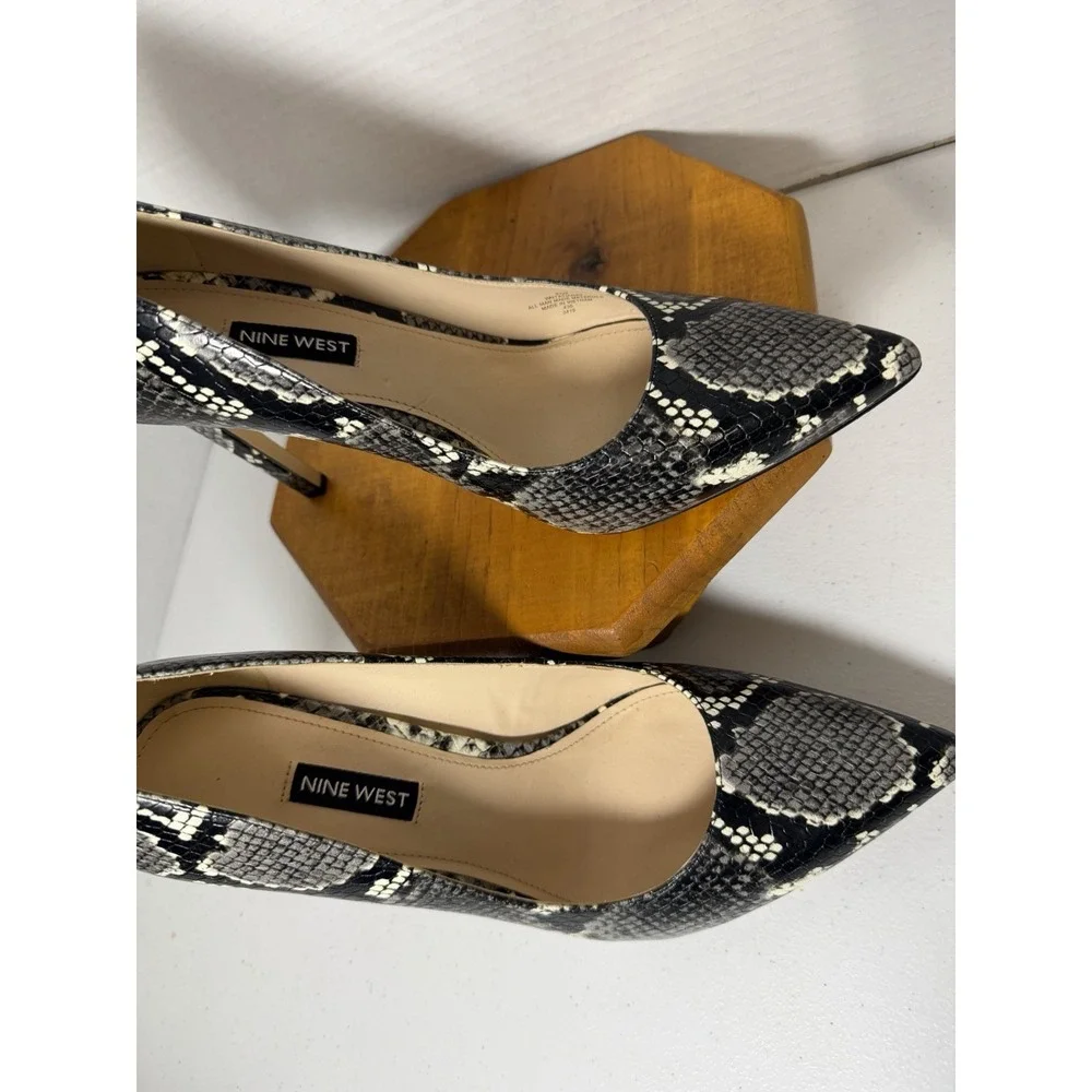 Nine West Tatiana Snakeskin Print Pointed Toe Pumps Women's 9.5M Read